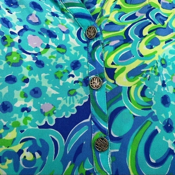 Lilly Pulitzer Blue Amelia island Tunic Top. Size X-Small. - Picture 8 of 9